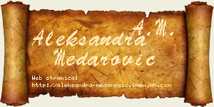 Aleksandra Medarović vizit kartica